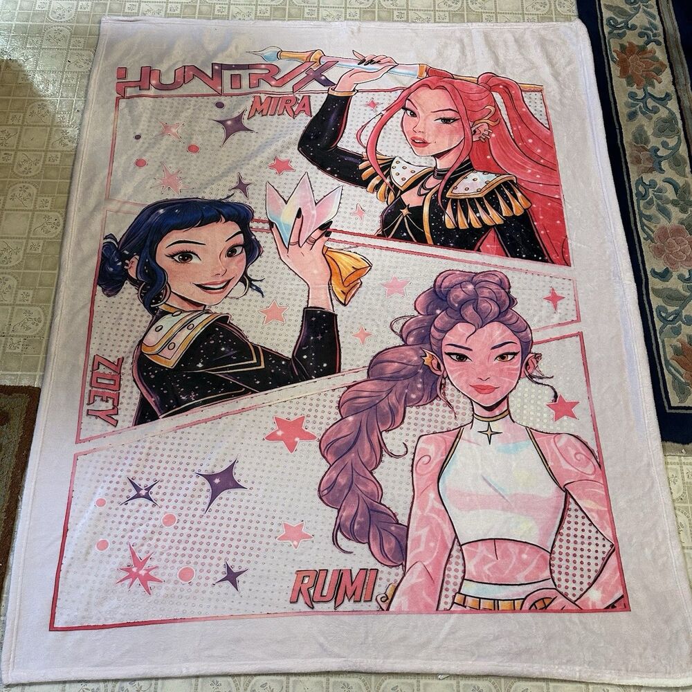 K Pop Demon Hunters Netflix Original 58x50 Plush Blanket New